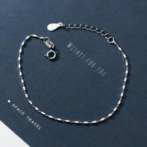 NEW S925 Sterling Silver Square Chain Bracelet